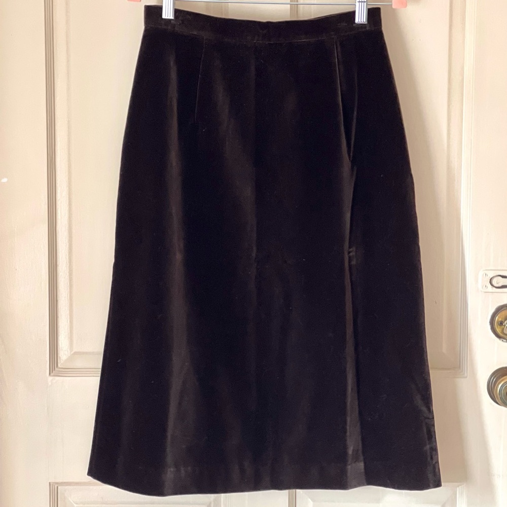 1980’s Lanvin Velvet Skirt.
